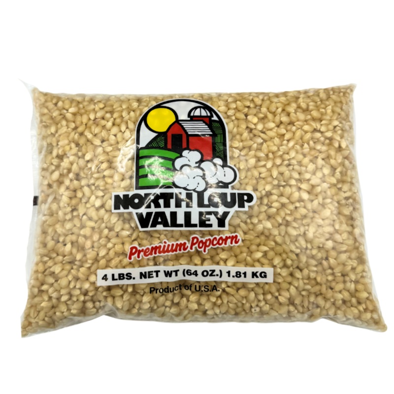 White Un-Popped Popcorn | Pops with Fewer Hulls | All Natural Whole Grain Gluten Free Popcorn | Popcorn County USA | 4 lb bag