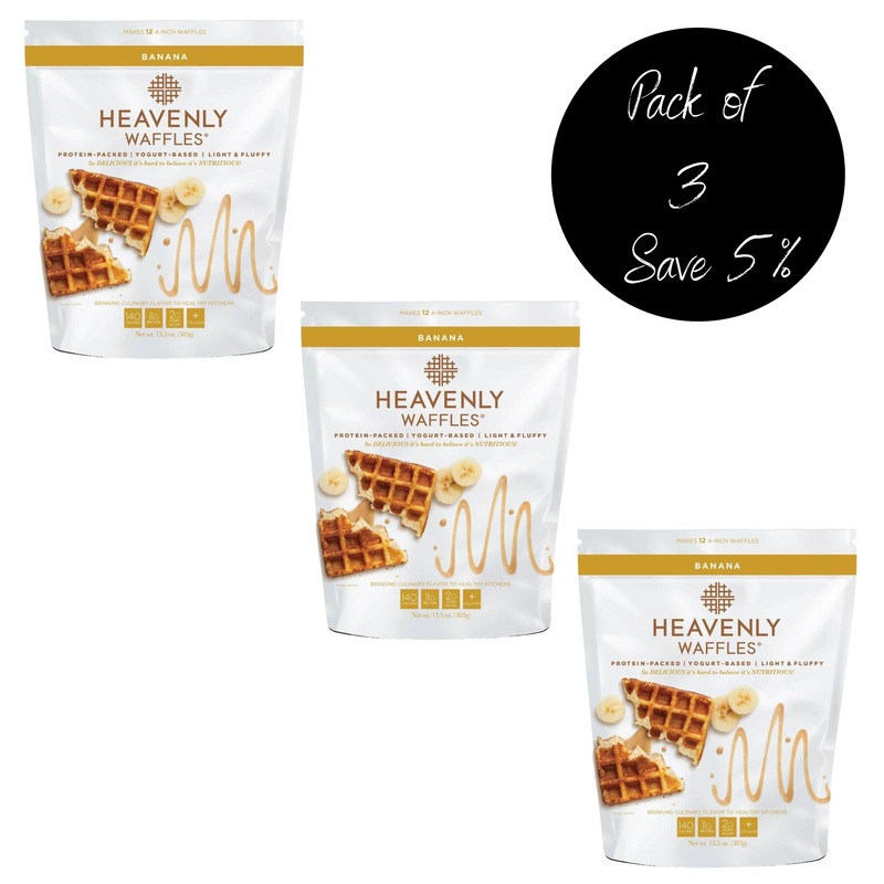 Banana Waffles Mix | Pack of 3 | 13.5 oz | Heavenly Waffles