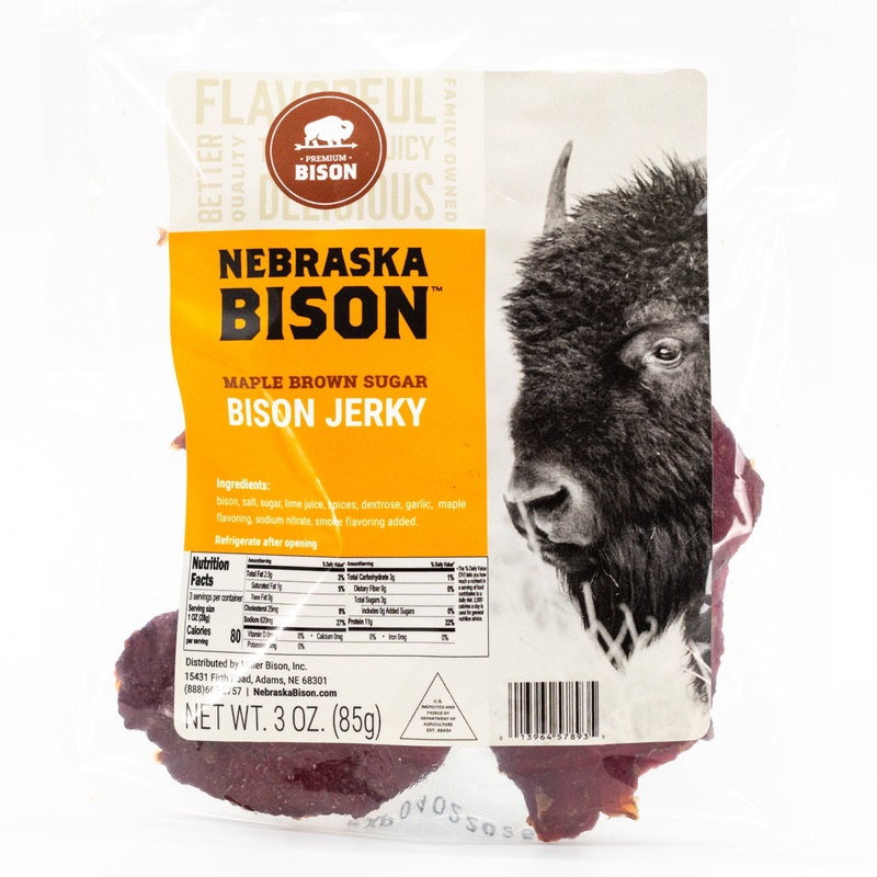 Bison Maple Brown Sugar Jerky | 3 oz | Nebraska Bison