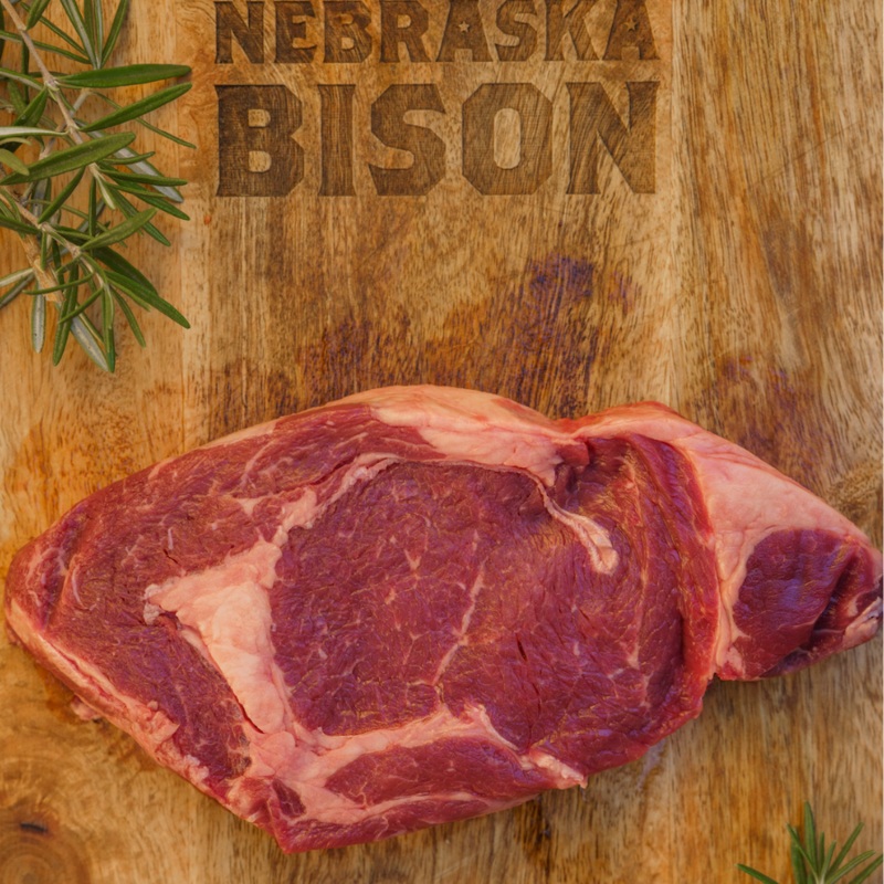 Bison Ribeye Steaks | 4 - 12 oz Bison Steaks | Shipping Included | Nebraska Bison