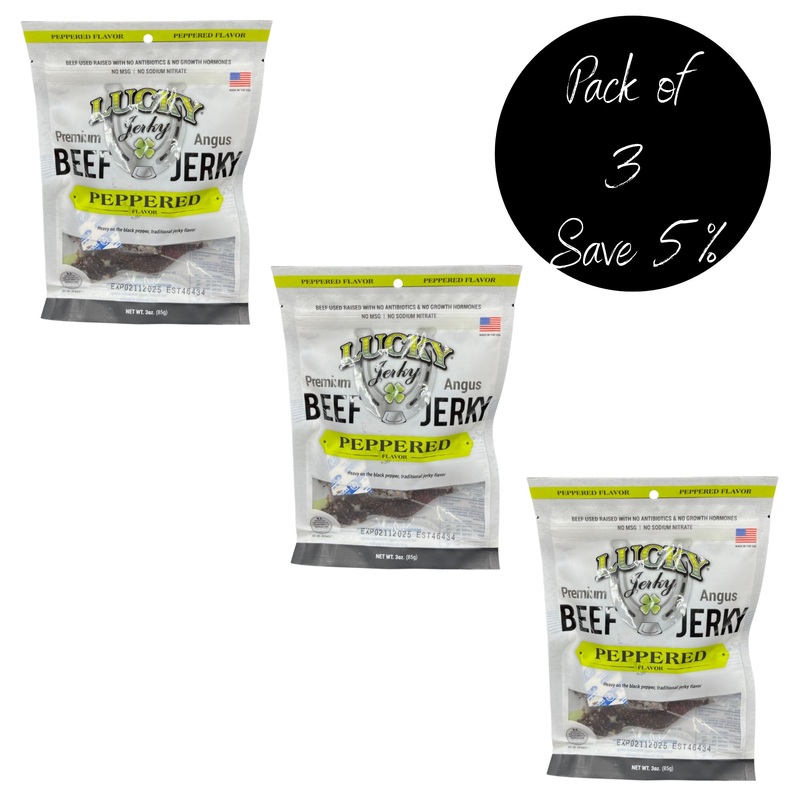Black Pepper Beef Jerky | 3 oz | Pack of 3 | Nebraska Star Beef