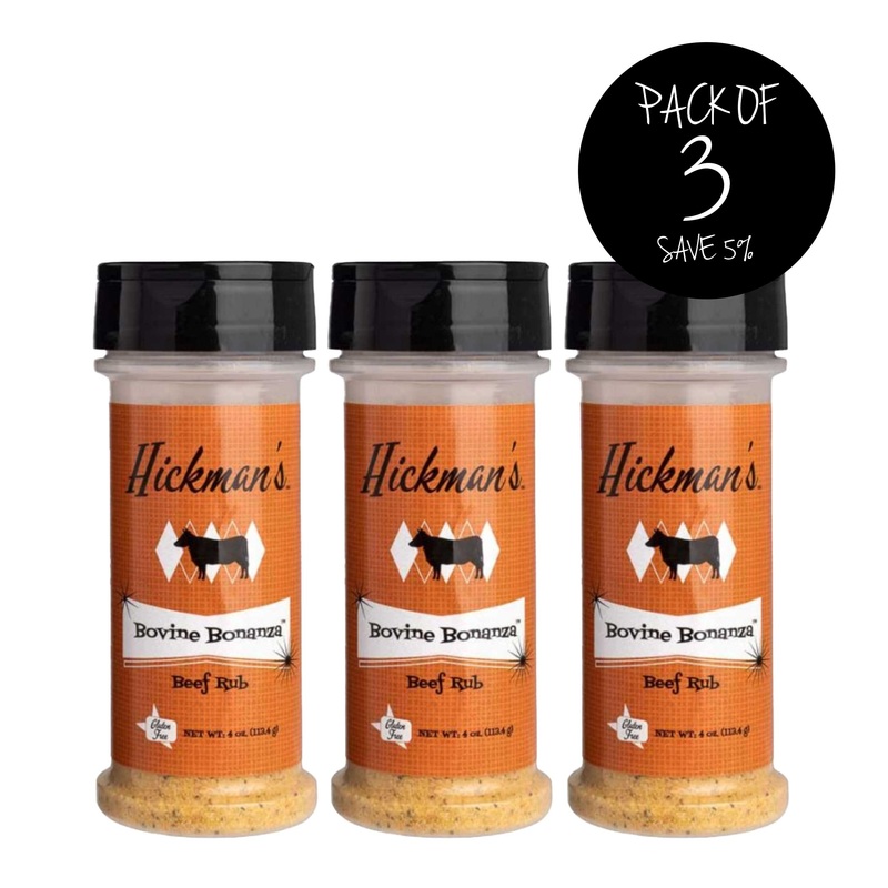 Bovine Bonanza Beef Rub | Pack of 3 | 4 oz | Gluten Free | Fat Boy Hickman's BBQ