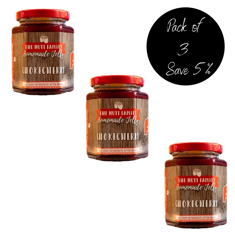 Chokecherry Jelly | 9 oz. Jar | Pack of 3 | Nutt Family Jams & Jellies