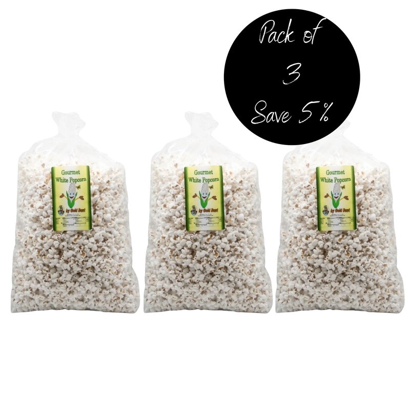 Family Size White Lightly Salted Butterfly Popcorn | Pack of 3 | 20 oz | Non-GMO & Gluten Free | Gold Dust Kettle Corn