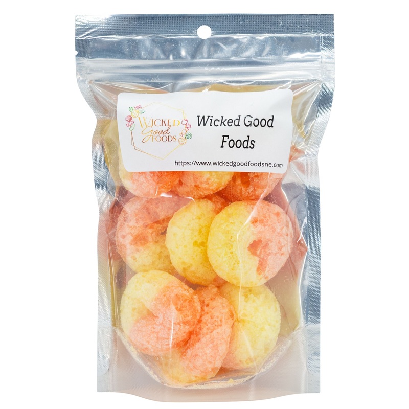 Freeze Dried Peach Rings | 1 oz | Wicked Good Foods