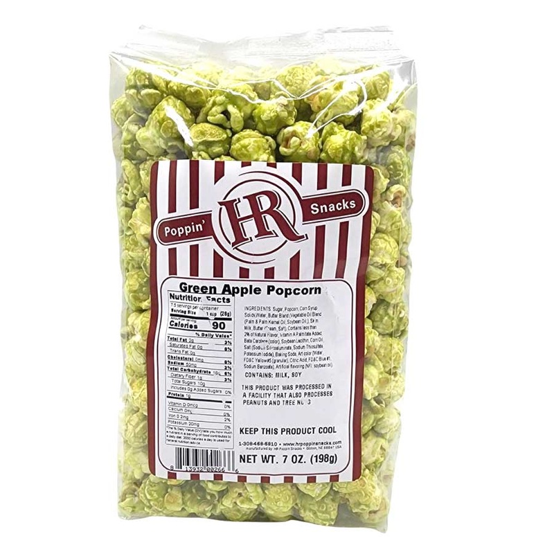 Green Apple Popcorn | 7 oz | HR Poppin' Snacks