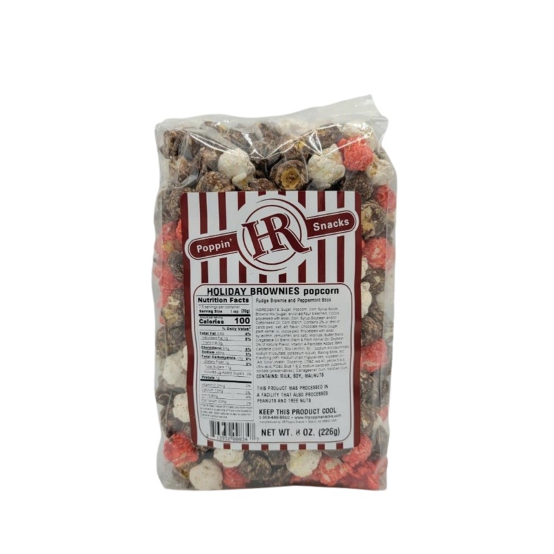 Holiday Brownies Popcorn | 8 oz | HR Poppin' Snacks
