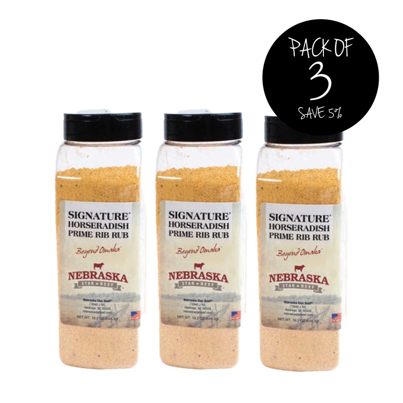 Horseradish Prime Rib Rub | 19.2 oz | Pack of 6 | Nebraska Star Beef