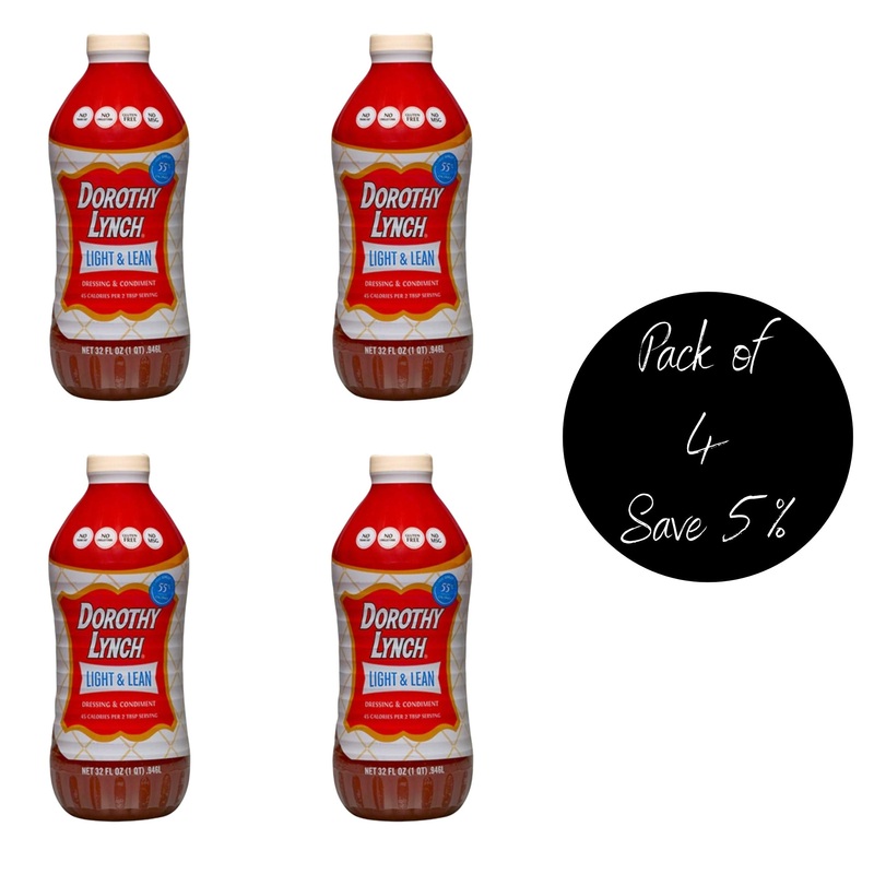 Light and Lean Dorothy Lynch Salad Dressing | 32 oz | Pack of 4 | Gluten Free