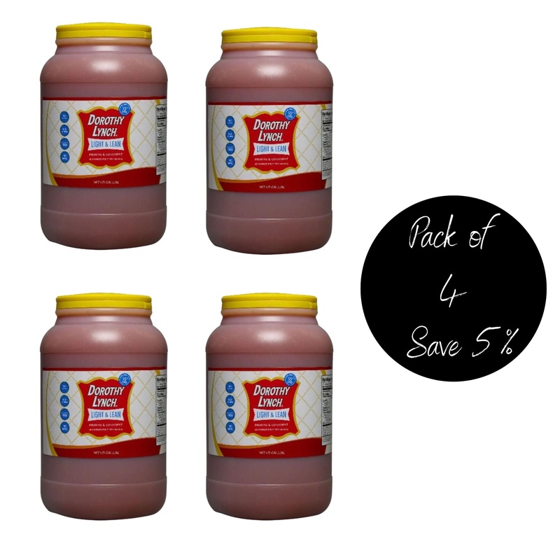 Light and Lean Dorothy Lynch Salad Dressing | Gallon | Pack of 4 | Gluten Free