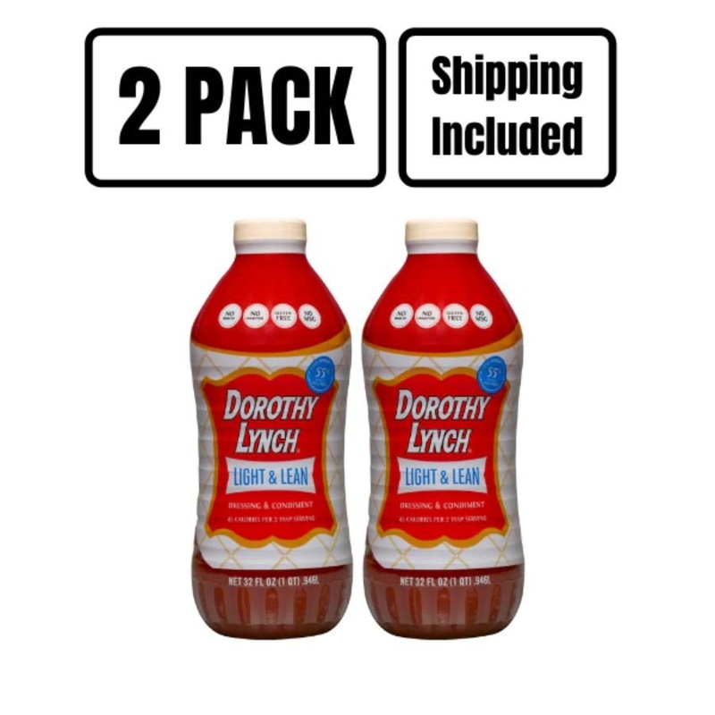 Light and Lean Dorothy Lynch Salad Dressing | Pack of 2 | 32 oz | Gluten Free | Shipping Included