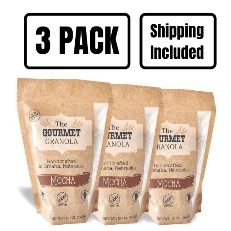 Mocha Granola | Pack of 3 | 12 oz | Gluten, Dairy, and Soy Free | Free Shipping | The Gourmet Granola
