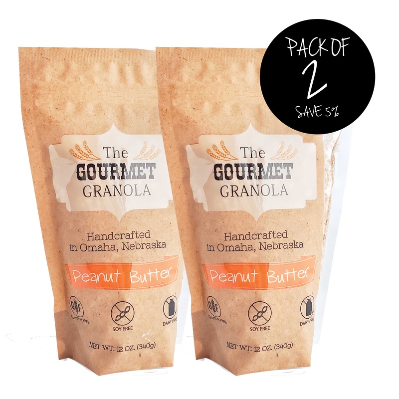 Peanut Butter Granola | Pack of 2 | 12 oz | Gluten, Soy, & Dairy Free | The Gourmet Granola