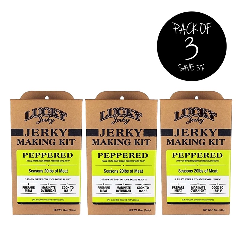 Peppered Jerky Making Kit | 12 oz | Pack of 3 | Nebraska Star Beef
