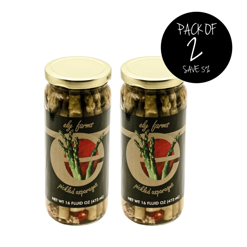 Pickled Asparagus | Pack of 2 | 16 oz | Ely Farms