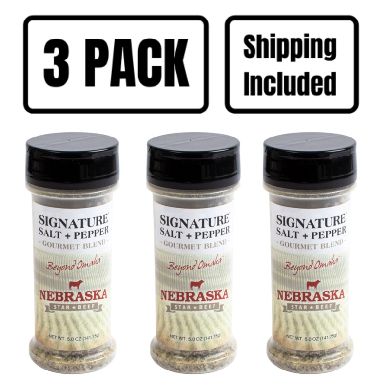 Salt + Pepper Blend | 5 oz | Pack of 3 | Shipping Included | Nebraska Star Beef
