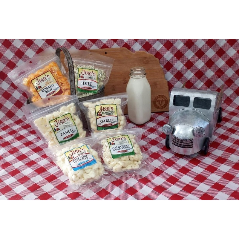Cheese Nugget 6 Piece Sampler | Buffalo Wing, Dill, Ranch, Garlic, NY Cheddar, CA Garlic Pepper | Jisa's Farmstead Cheese
