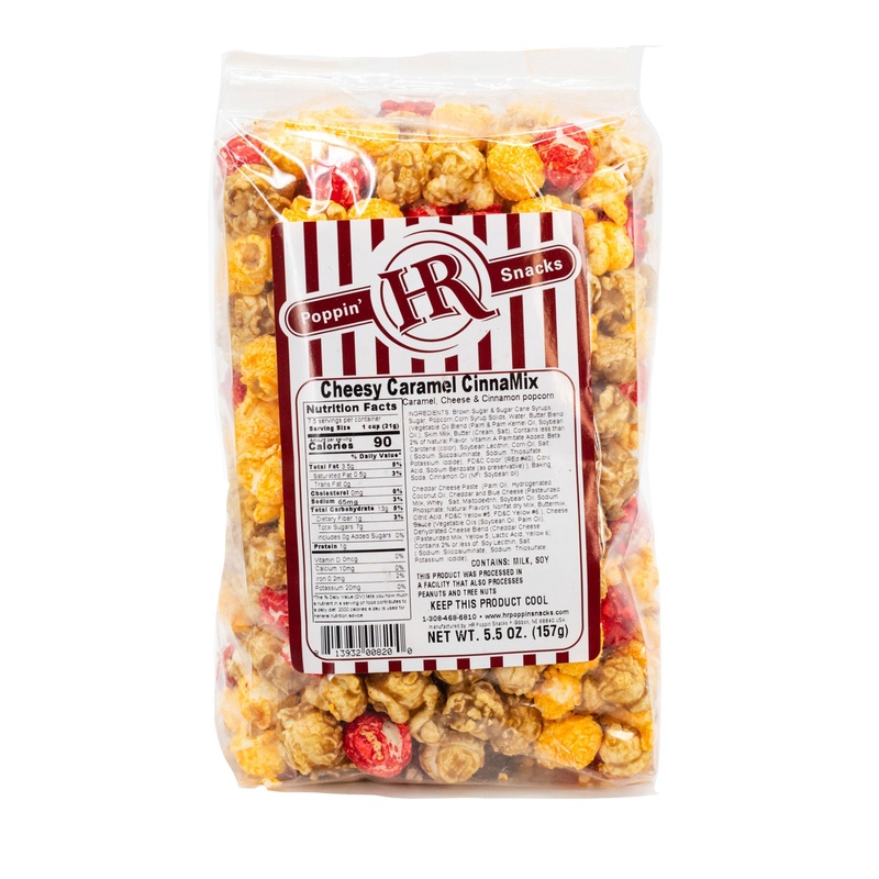 Cheesy Caramel Cinnamix Popcorn | 5.5 oz | HR Poppin' Snacks