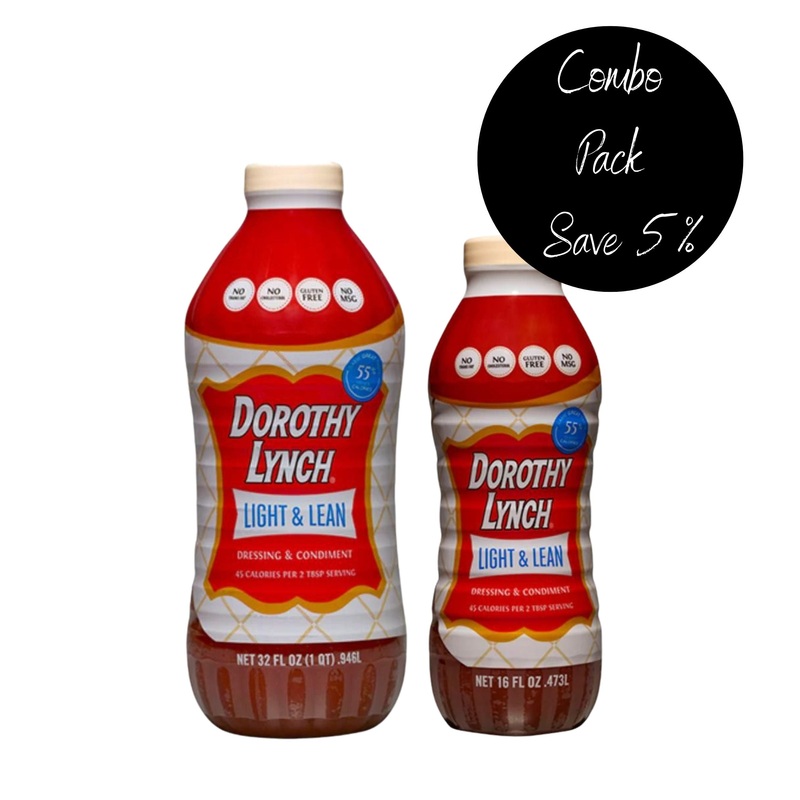 Light and Lean Dorothy Lynch Salad Dressing | 16 oz and 32 oz | Combo Pack | Gluten Free