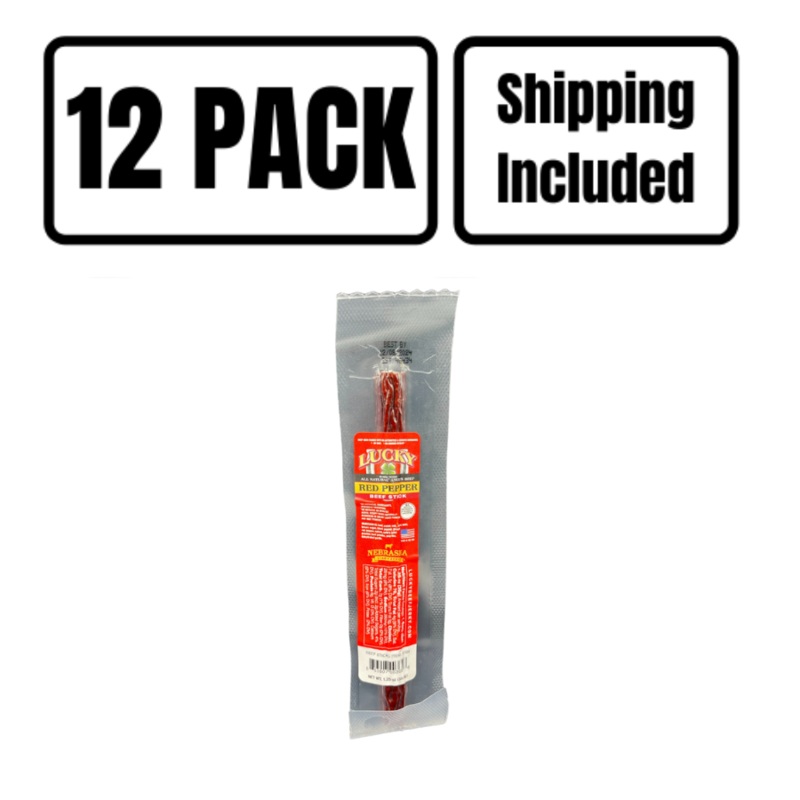 Red Pepper Beef Stick | 1.25 oz | Pack of 12 | Shipping Included | Nebraska Star Beef