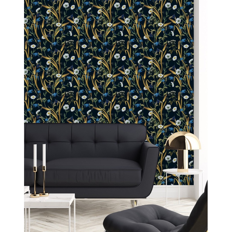 Chamomile and Wheat Wallpaper