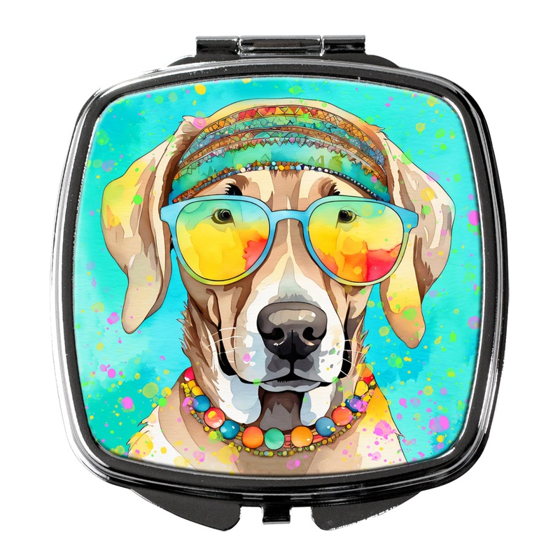 Weimaraner Hippie Dawg Compact Mirror  Stylish Purse Mirror with Artistic Covers