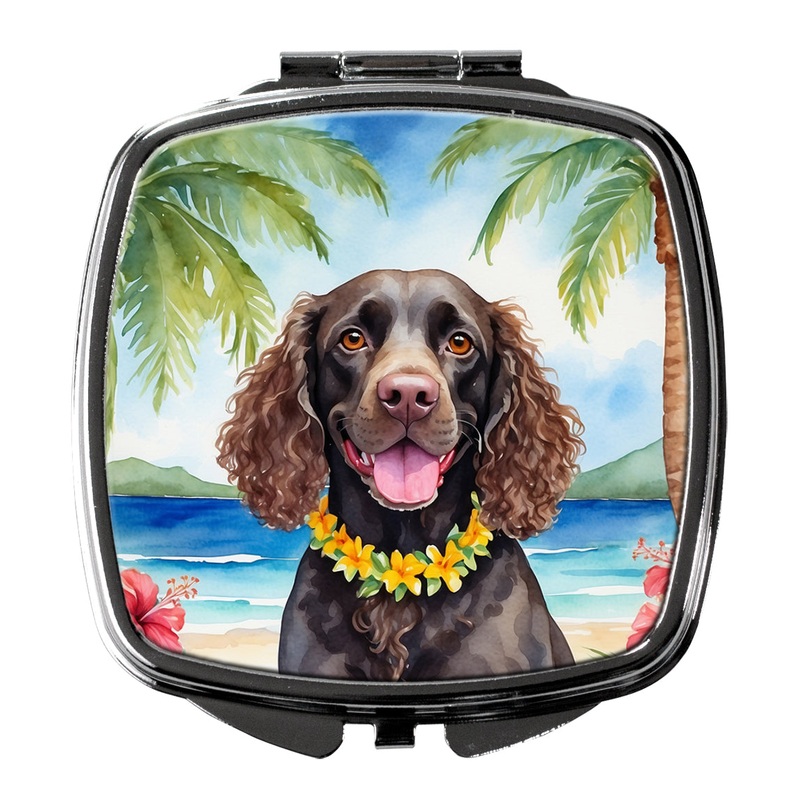 American Water Spaniel Luau Compact Mirror  Stylish Purse Mirror with Artistic Covers