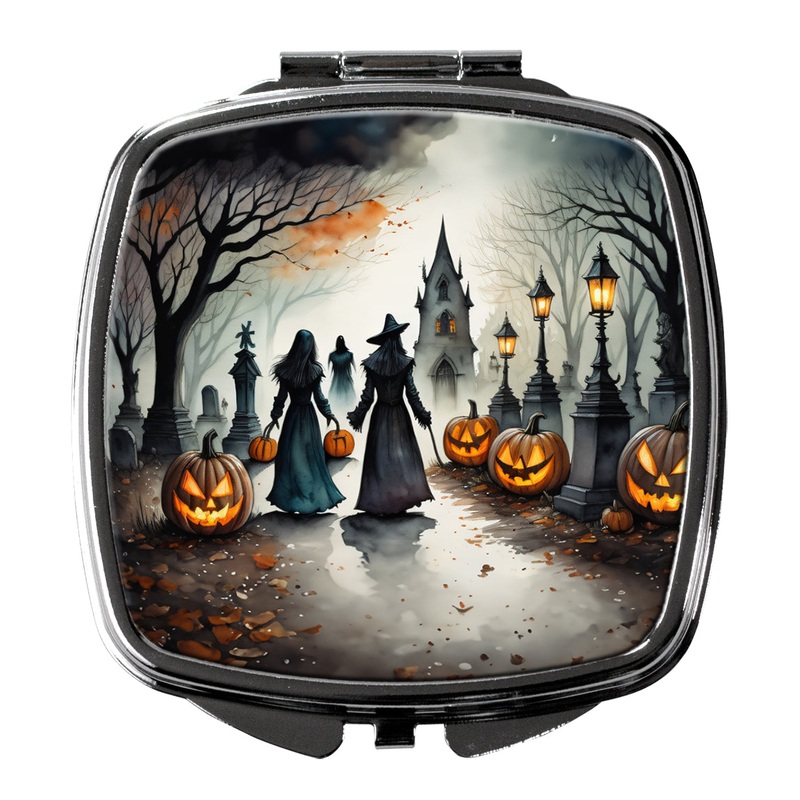 Vampires Spooky Halloween Compact Mirror  Stylish Purse Mirror with Artistic Covers
