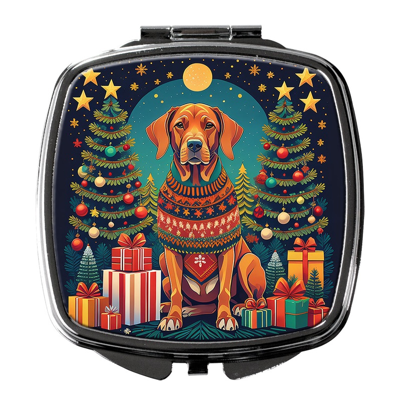 Vizsla Christmas Compact Mirror  Stylish Purse Mirror with Artistic Covers