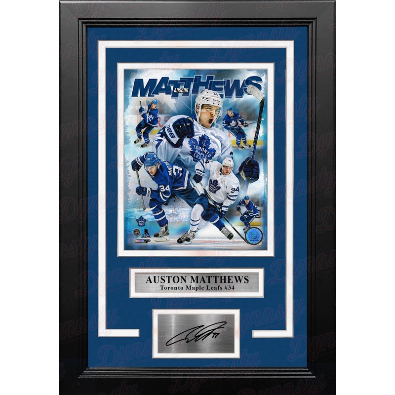 Auston Matthews Toronto Maple Leafs 8" x 10" Framed Hockey Collage Photo with Engraved Autograph