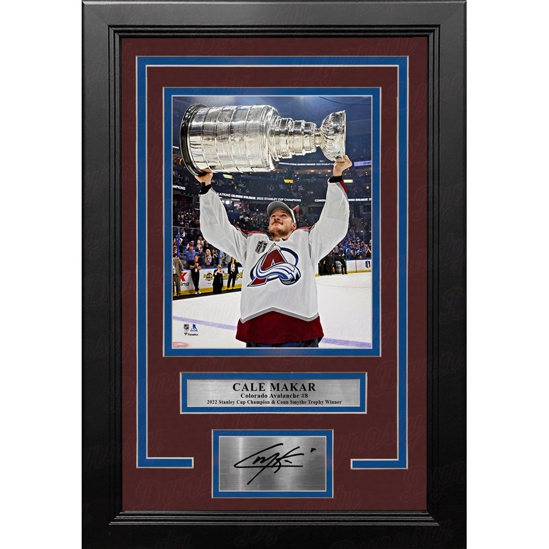 Cale Makar 2022 Stanley Cup Colorado Avalanche 8" x 10" Framed Hockey Photo with Engraved Autograph