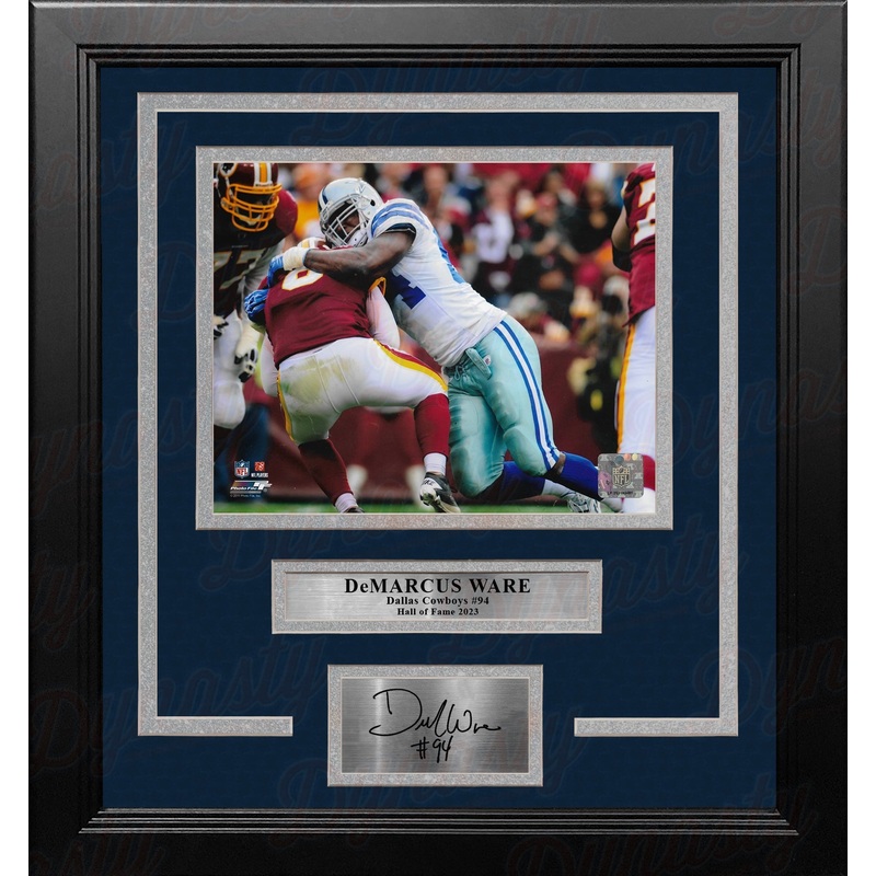 DeMarcus Ware Tackling Action Dallas Cowboys 8" x 10" Framed Football Photo with Engraved Autograph