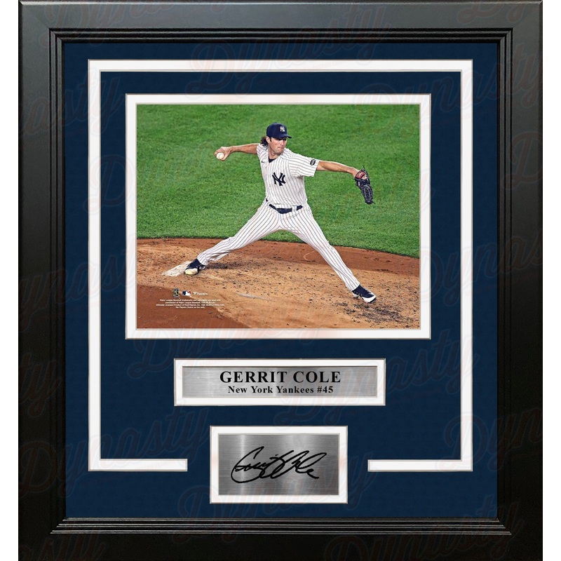 Gerrit Cole in Action New York Yankees 8" x 10" Framed Baseball Photo with Engraved Autograph