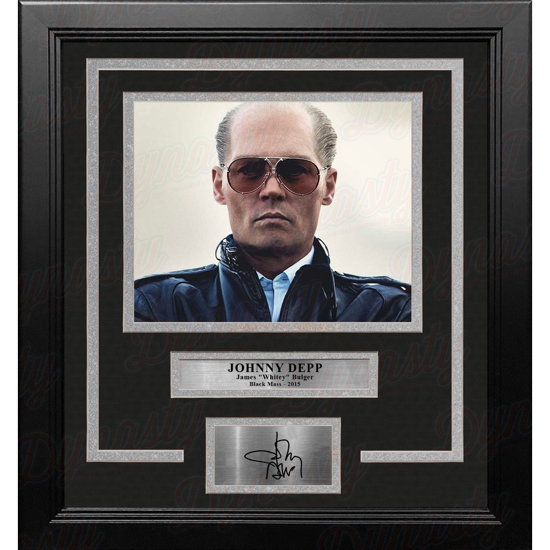 Johnny Depp Black Mass 8" x 10" Framed Photo with Engraved Autograph