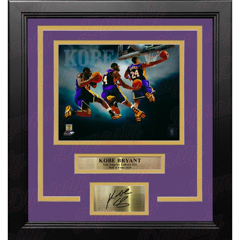 Kobe Bryant Los Angeles Lakers 8x10 Framed Collage Photo with Engraved Autograph