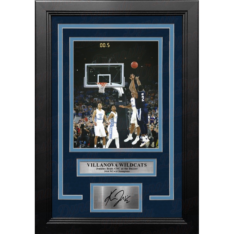 Kris Jenkins Villanova Wildcats Finals Buzzer Beater Framed Vertical Photo with Engraved Autograph