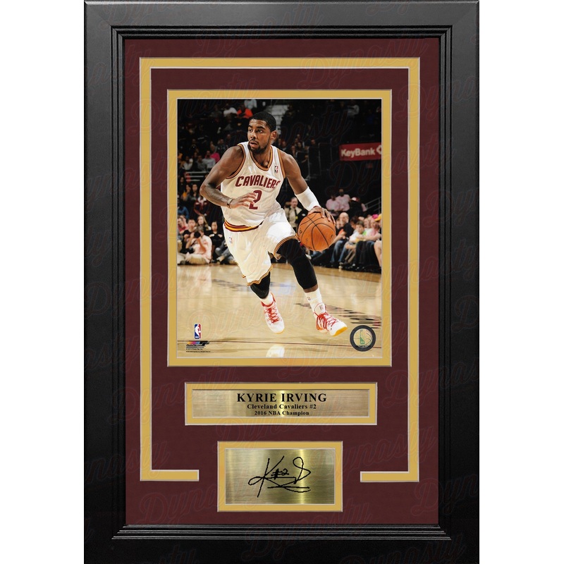 Kyrie Irving in Action Cleveland Cavaliers 8" x 10" Framed Basketball Photo with Engraved Autograph