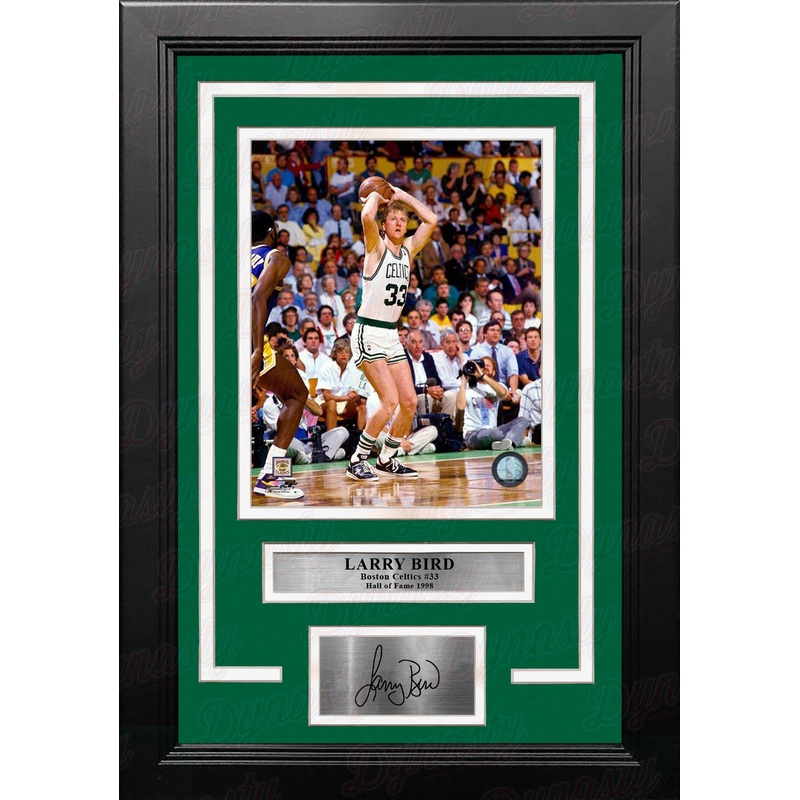 Larry Bird v. The Lakers Boston Celtics 8" x 10" Framed Basketball Photo with Engraved Autograph