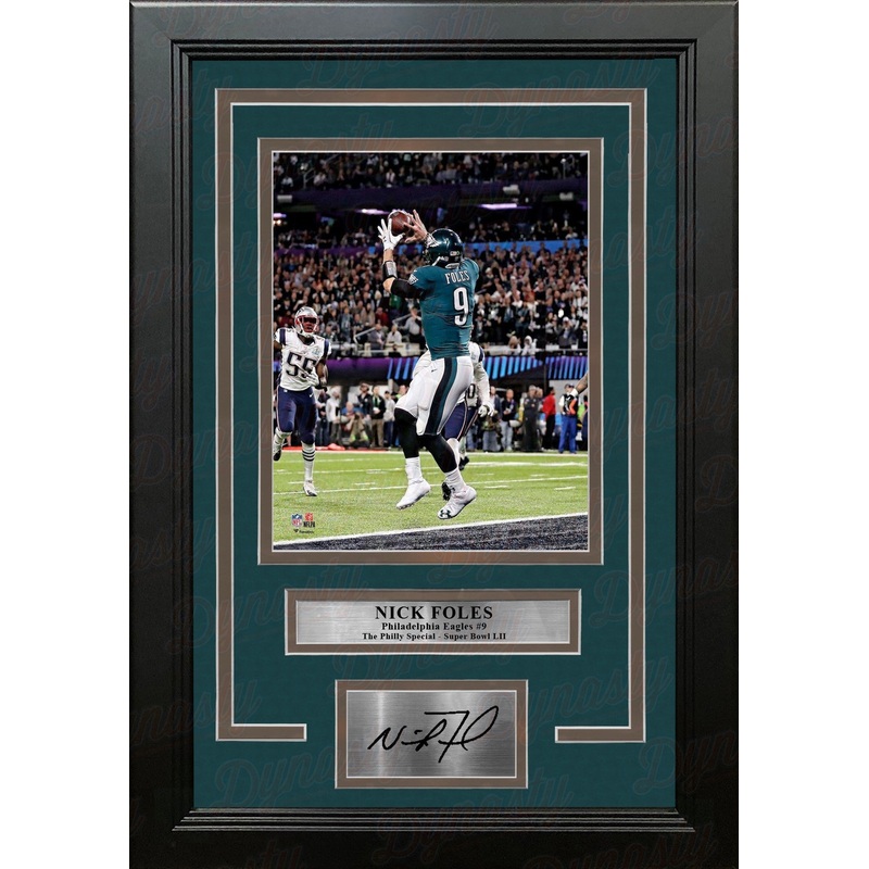 Nick Foles Philadelphia Eagles Philly Special TD Catch 8x10 Framed Photo with Engraved Autograph