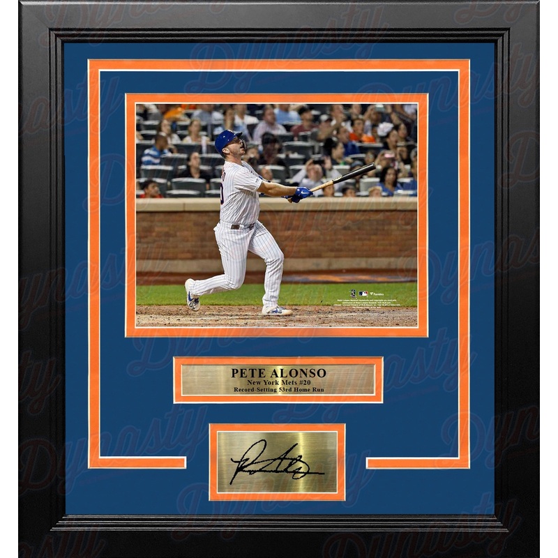 Pete Alonso Record-Breaking Home Run New York Mets 8" x 10" Framed Photo with Engraved Autograph