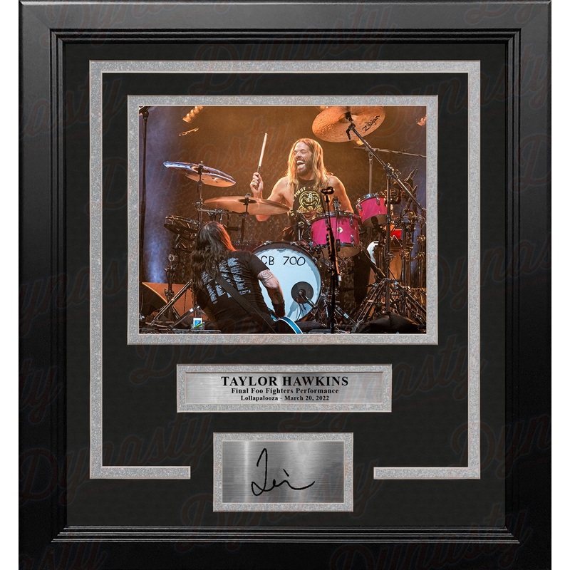 Taylor Hawkins Final Performance 8" x 10" Framed Photo with Engraved Autograph