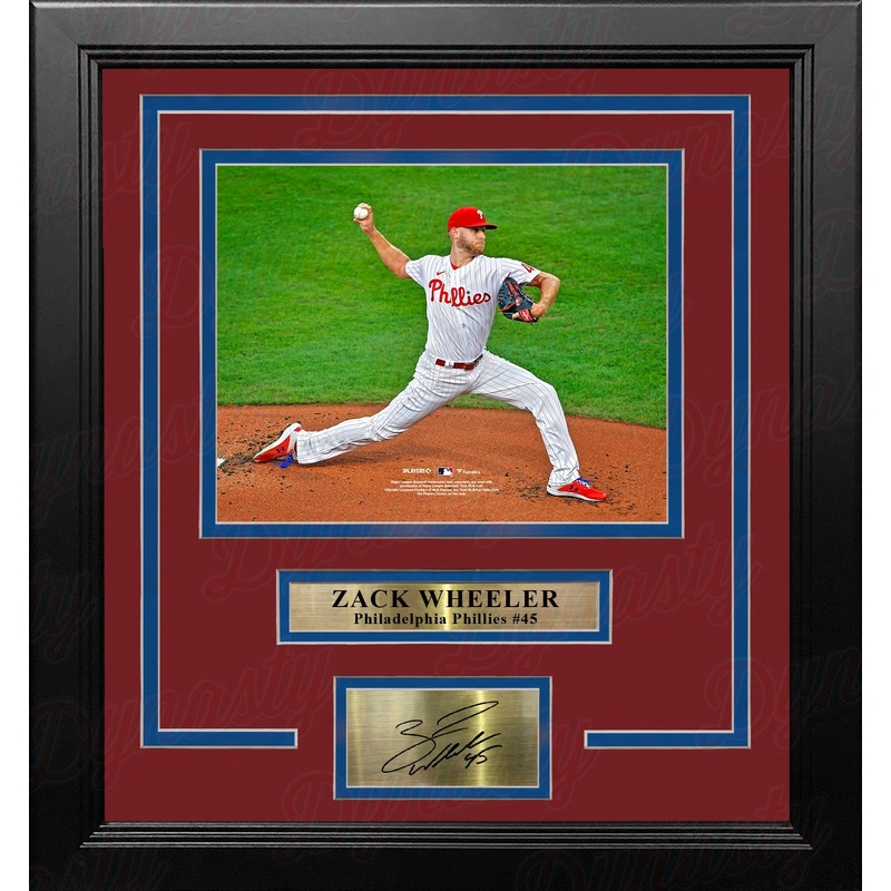 Zack Wheeler in Action Philadelphia Phillies 8" x 10" Framed Baseball Photo with Engraved Autograph