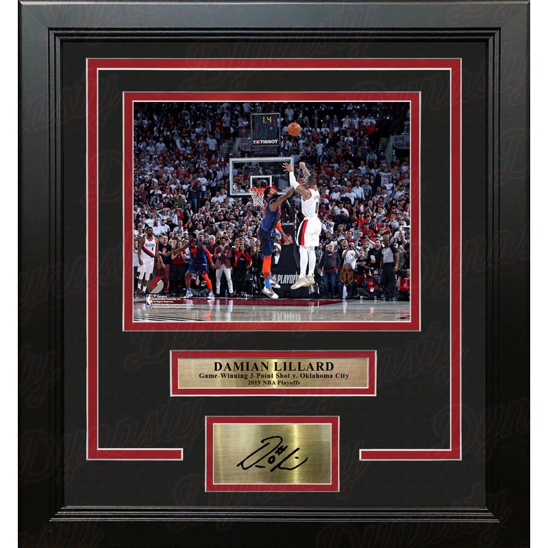 Damian Lillard Trail Blazers Game-Winning Shot v. Thunder 8x10 Framed Photo with Engraved Autograph