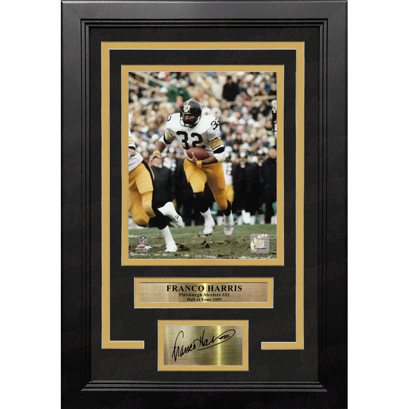 Franco Harris in Action Pittsburgh Steelers 8" x 10" Framed Photo with Engraved Autograph
