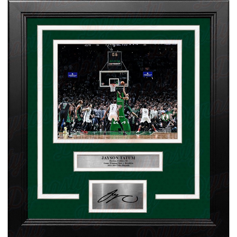 Jayson Tatum Game-Winner v. Nets Boston Celtics 8x10 Framed Basketball Photo with Engraved Autograph