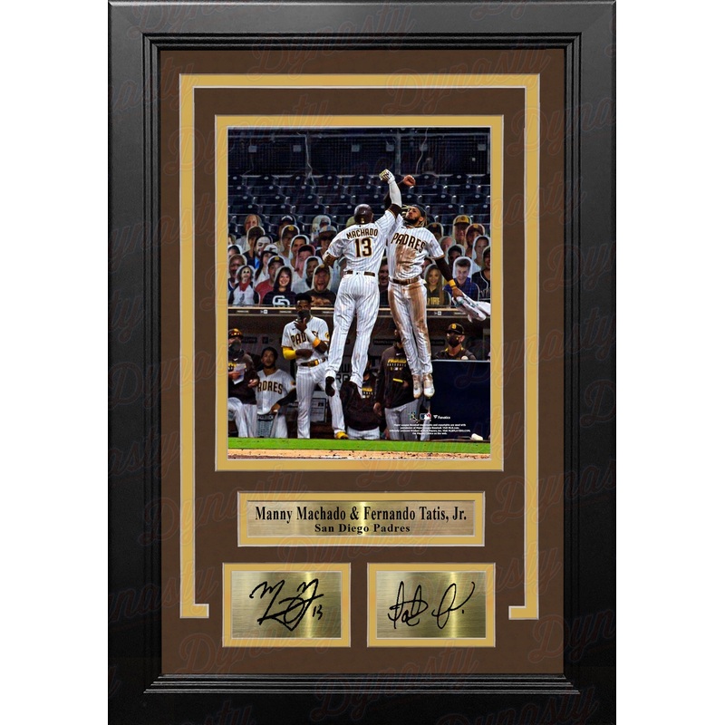 Manny Machado & Fernando Tatis, Jr. San Diego Padres 8" x 10" Framed Photo with Engraved Autographs