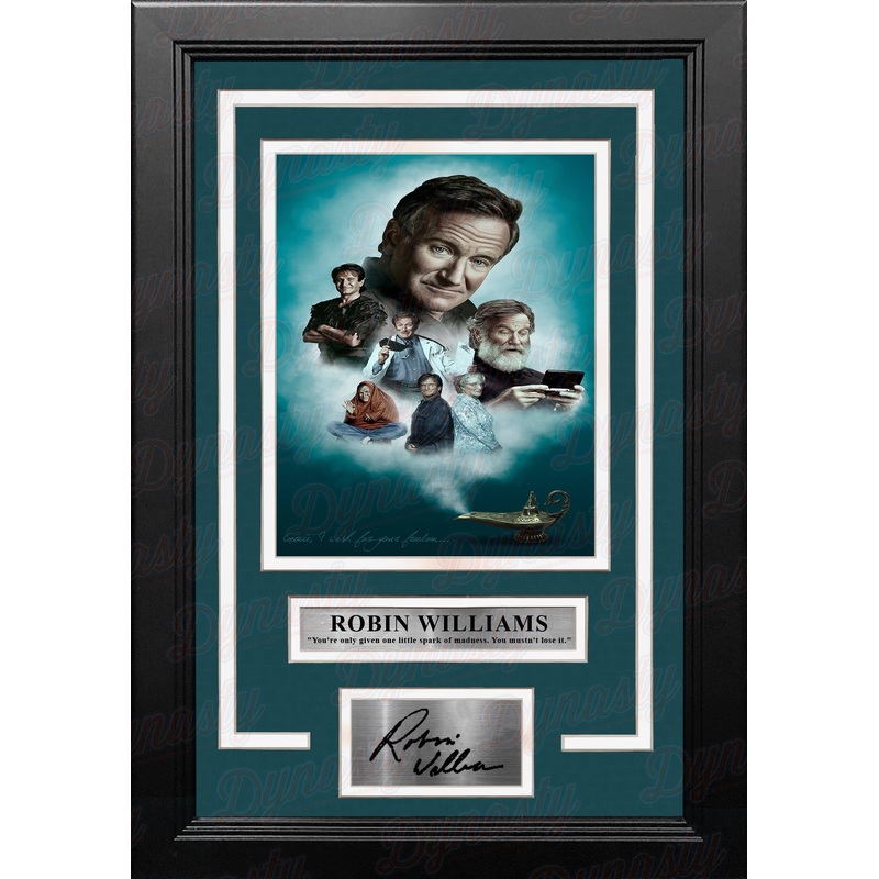 Robin Williams 8" x 10" Framed Collage Photo with Engraved Autograph