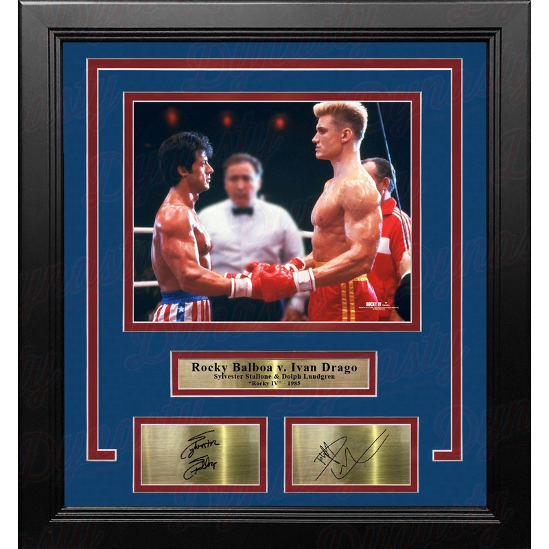 Rocky Balboa v. Ivan Drago 8" x 10" Framed Movie Photo with Engraved Autographs