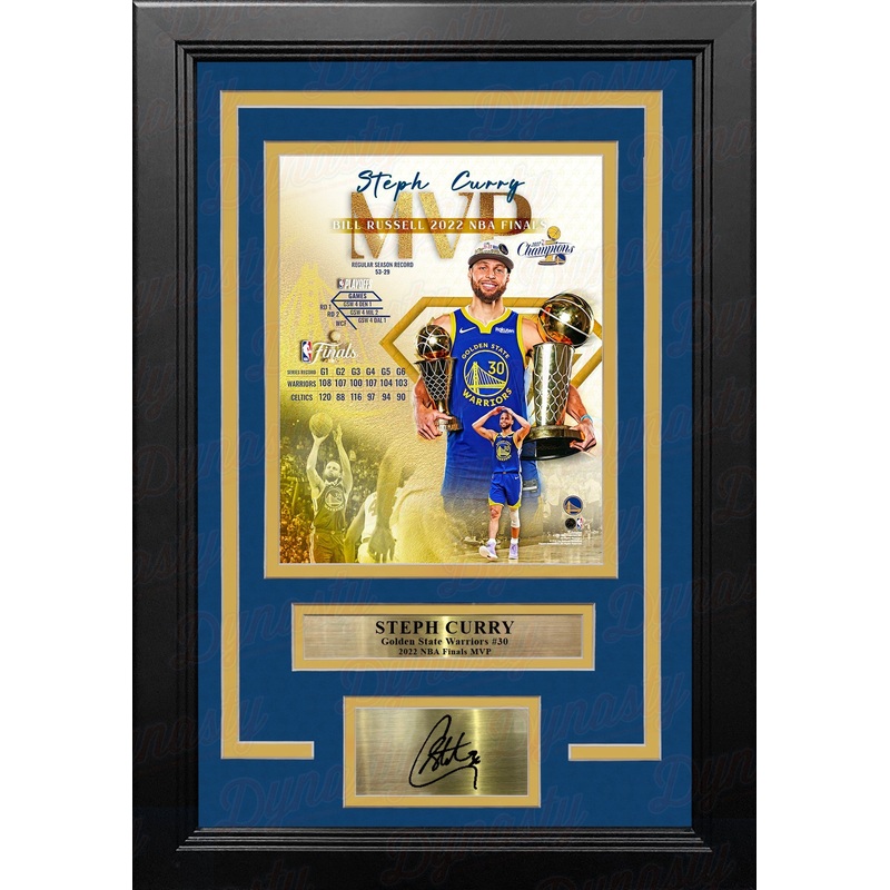 Steph Curry Golden State Warriors 2022 Finals MVP 8x10 Framed Collage Photo with Engraved Autograph