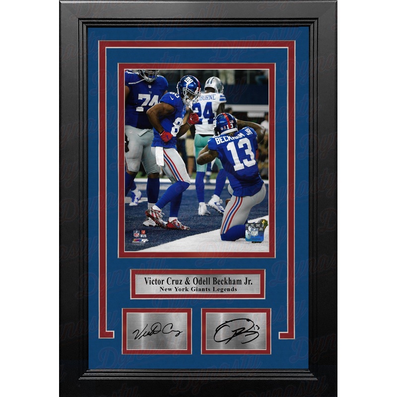 Victor Cruz & Odell Beckham New York Giants 8" x 10" Framed Football Photo with Engraved Autographs